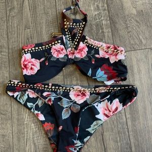 Beach riot studded swim